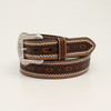 Ariat Men's Tan Southwest Buckstitch Patterned Tooled Leather Belt
