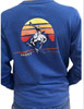 Hooey Men's Sunset Bronc Rider Blue Long Sleeve T Shirt 