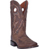 DAN POST Dan Post Men's Tan Abram Square Toe Western Leather Cowboy Boot 