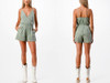 Miss Me Eyelet Woven Sage Western Romper Dress 