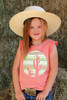 Cruel Girl Pink Ruffle Sleeve Cactus Girl's Tank Top