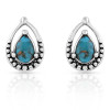 Montana Silversmiths Touch Of Turquoise Teardrop Earrings ER5123