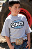Cinch Boy's Grey Country & Cowboy Graphic Logo T Shirt