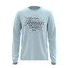 Wrangler Men's American Denim Skyway Blue Long Sleeve Graphic T Shirt 