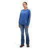 Ariat Women's Rebar Workman Blue Washed Fleece Pullover Sweatshirt 