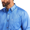 Ariat Men's Team Logo Reykjavik Blue Long Sleeve Classic Fit Button Shirt 