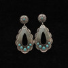 Silver Strike Turquoise Silver Dangle Western Earrings 