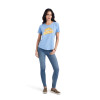 Ariat Women's Retro Sunset Arc Logo Baby Blue Graphic T Shirt 10042719
