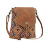 Myra Bags Women's Peanut Brown Small Aztec Crossbody Bag 