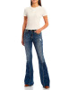 Miss Me Women's Destructed High Rise Flare Jean 