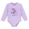 Wrangler Infant Baby Girl Horse Graphic Bodysuit Onesie Purple 