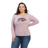 Ariat Women's Rose Buffalo Logo Relaxed Long Sleeve T Shirt