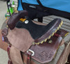 HR SADDLES AND TACK HR Saddles Chocolate Roughout Tooled Barrel Saddle 15" FQHB  