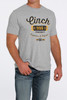 Cinch Men's Pioneers & Patriots Logo Grey Graphic T Shirt 