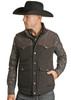 Rock & Roll Cowboy Men's Black Corduroy Nylon Performance Vest 