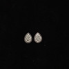 Silver Opal Teardrop Iridescent Earrings  