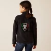 ARIAT Ariat Girl's Black New Team Softshell Brand Jacket 