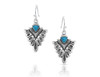 Montana Silversmiths Women's Crowned Turquoise Dangle Earrings 