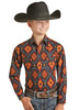 Panhandle Boy's Aztec Print Long Sleeve Snap Western Shirt 