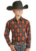 Panhandle Boy's Aztec Print Long Sleeve Snap Western Shirt