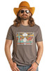 Rock & Roll Dale Brisby Pow Pow Steer Skull Graphic T Shirt 