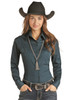 Panhandle Women's Solid Snap Western Shirt