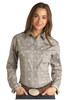 Panhandle Women's Roughstock Grey Paisley Snap Western Shirt 