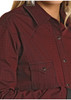 Panhandle Women's Roughstock Burgundy Doby Snap Western Shirt 