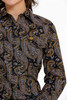 Cinch Women's Black Paisley Snap Western Shirt 