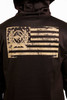 Cinch Men's 1/4 Zip US Flag Hoodie Brown 