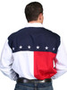 Scully Men's US Flag Patriot Snap Western Shirt 