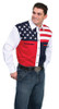 SCULLY Scully Men's White American Flag Patriot Snap Western Cotton Shirt 