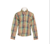 Cinch Toddler Boy's Green Orange Plaid Western Shirt 