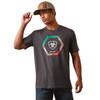 Ariat Men's Recon Mexico Logo Trim Graphic T Shirt Charcoal 