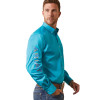 Ariat Men's Team Logo Blue Bird Teal Solid Button Shirt 