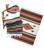 San Miguel Earth Tone Handwoven Southwest Aztec Blanket 5' x 7' 