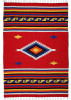 El Paso Handwoven  Mitla Red Southwest Blanket 5' x 7' 