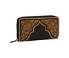 MYRA BAGS Myra Women's Beige & Black Crimson Square Leather Wallet 