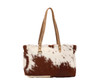 Myra Bags Fawn & White Hairon Cowhide Small Handbag 