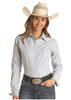 Panhandle Women's Roughstock Blue Snap Western Shirt 