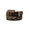 Angel Ranch Women's Aztec Leather Concho Western Belt With Buckle 