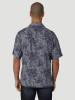 Wrangler Men's Indigo Blue Coconut Cowboy Hawaiian Short Sleeve Snap Shirt