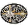 MONTANA SILVERSMITH Montana Silversmiths Southwest Sights Steer Skull Western Belt Buckle 