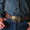 MONTANA SILVERSMITH Montana Silversmiths Forever Free Eagle US Flag Belt Buckle 
