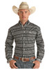 Panhandle Men's Roughstock Black Aztec Button Down Western Shirt 