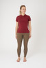HORZE Horze Women's Lyla Rhubarb Red 1/4 Zip Polo Riding Top 