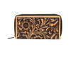 MYRA BAGS Myra Women's Brown Commons Hand Tooled Leather Wallet 