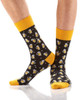 Yo Sox Men's Black Beermugs Crew Socks