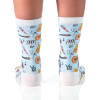 Yo Sox Women's Musician Light Blue Crew Socks 