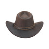 Bullhide Forsyth Chocolate Distressed Leather Western Outback Hat 